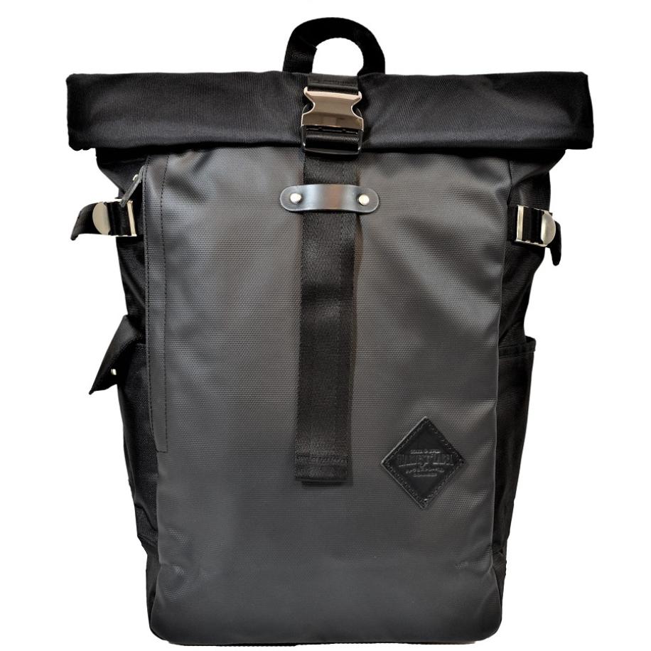 Harvest Label Naka Rolltop Backpack 15.6''-Black Zwart