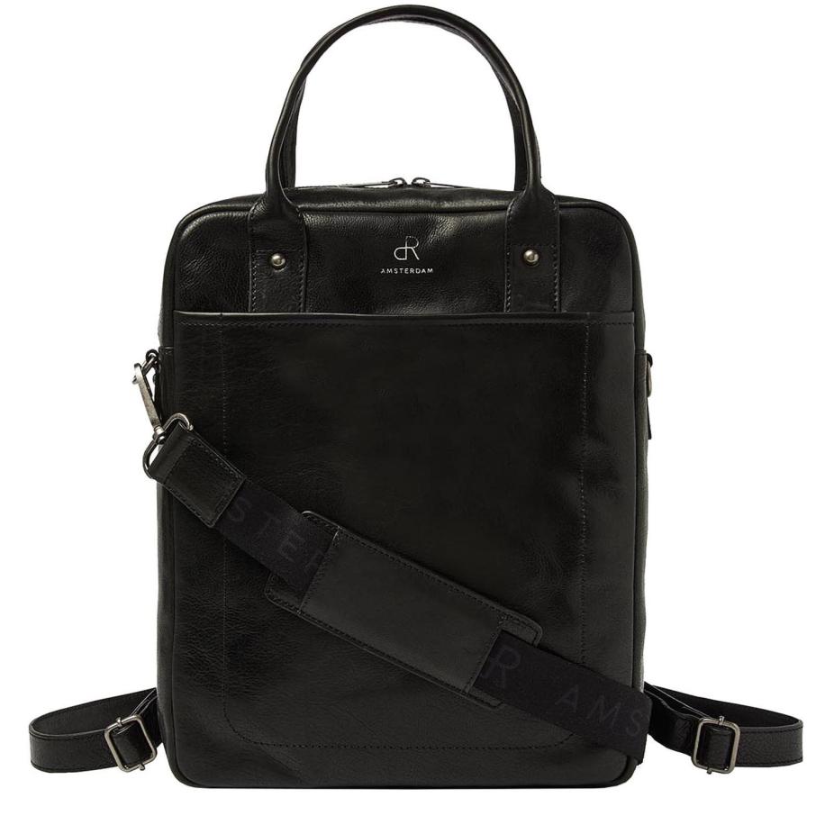 dR Amsterdam Traverse Backpack black Zwart