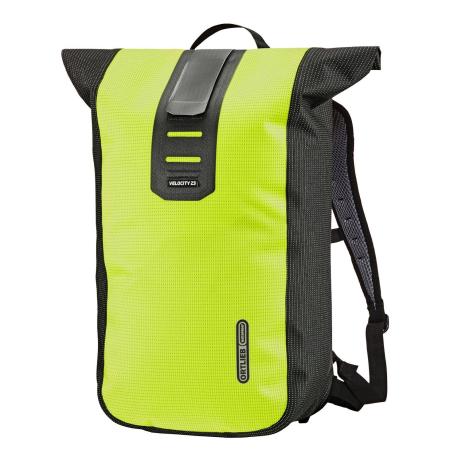 Ortlieb Velocity High Visibility 23 L neon-yellow/black-reflective backpack