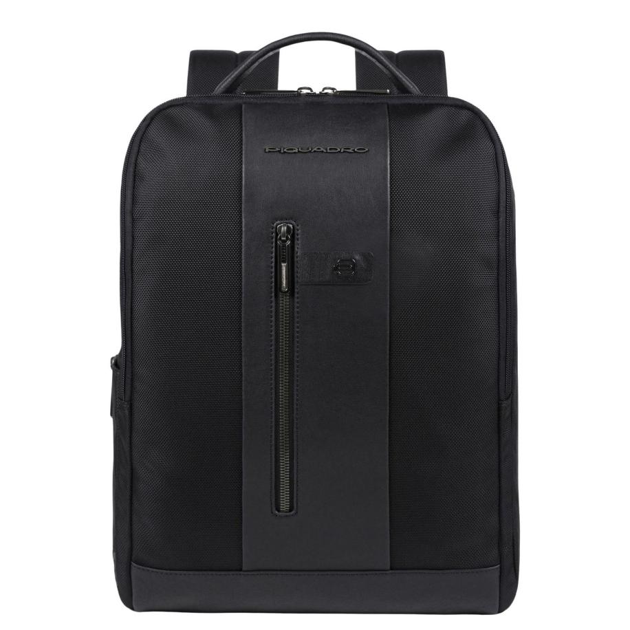 Piquadro Brief 2 Laptop Computer Backpack 15.6 black Zwart