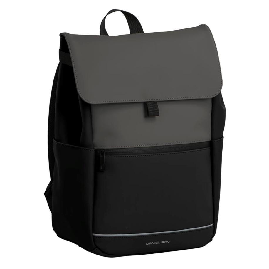 Daniel Ray Tacoma Water-Repellent Backpack black/light grey Zwart