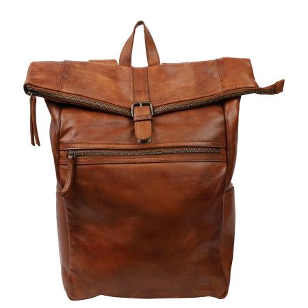 Bear Design Cow Lavato Pergola Rolltop Backpack 13 cognac