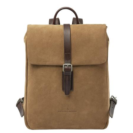 Castelijn & Beerens Veneto Nubuck Laptop Backpack 15.6 taupe