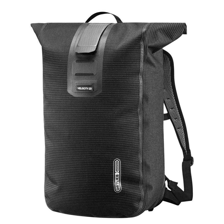 Ortlieb Velocity High Visibility 23 L black-reflective Zwart