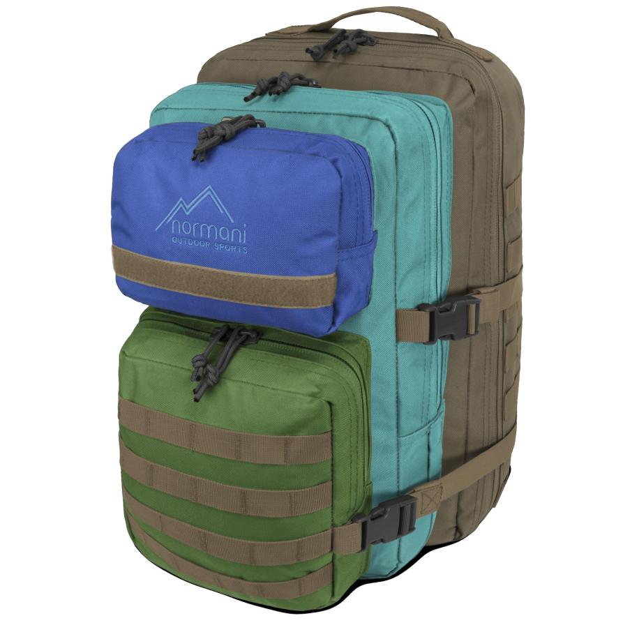 normani normani Rugzak Bedrock blauw / bruin / groen -