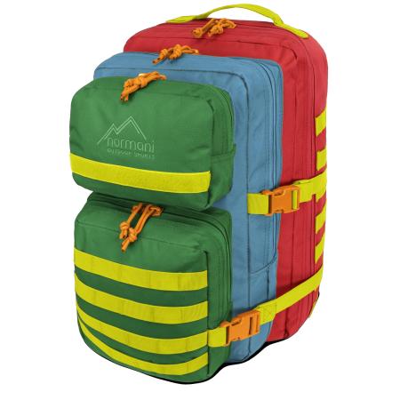 normani normani Rugzak Bedrock blauw / geel / groen / rood