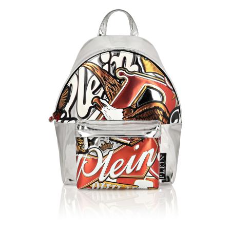 Philipp Plein Rugzak Embossed gemengde kleuren / rood