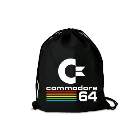 LOGOSHIRT Gymtas Commodore 64 Logo zwart