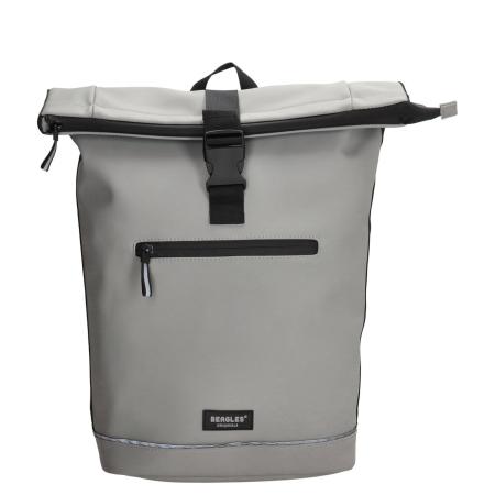 Beagles Originals Rolltop Rugtas Waterproof 15.6 licht grijs