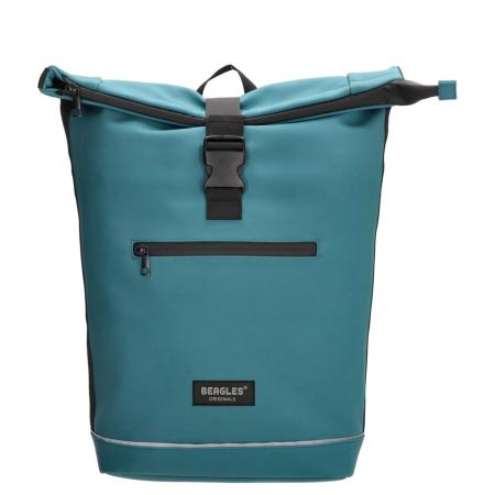 Beagles Originals Rolltop Rugtas Waterproof 15.6 petrol blauw