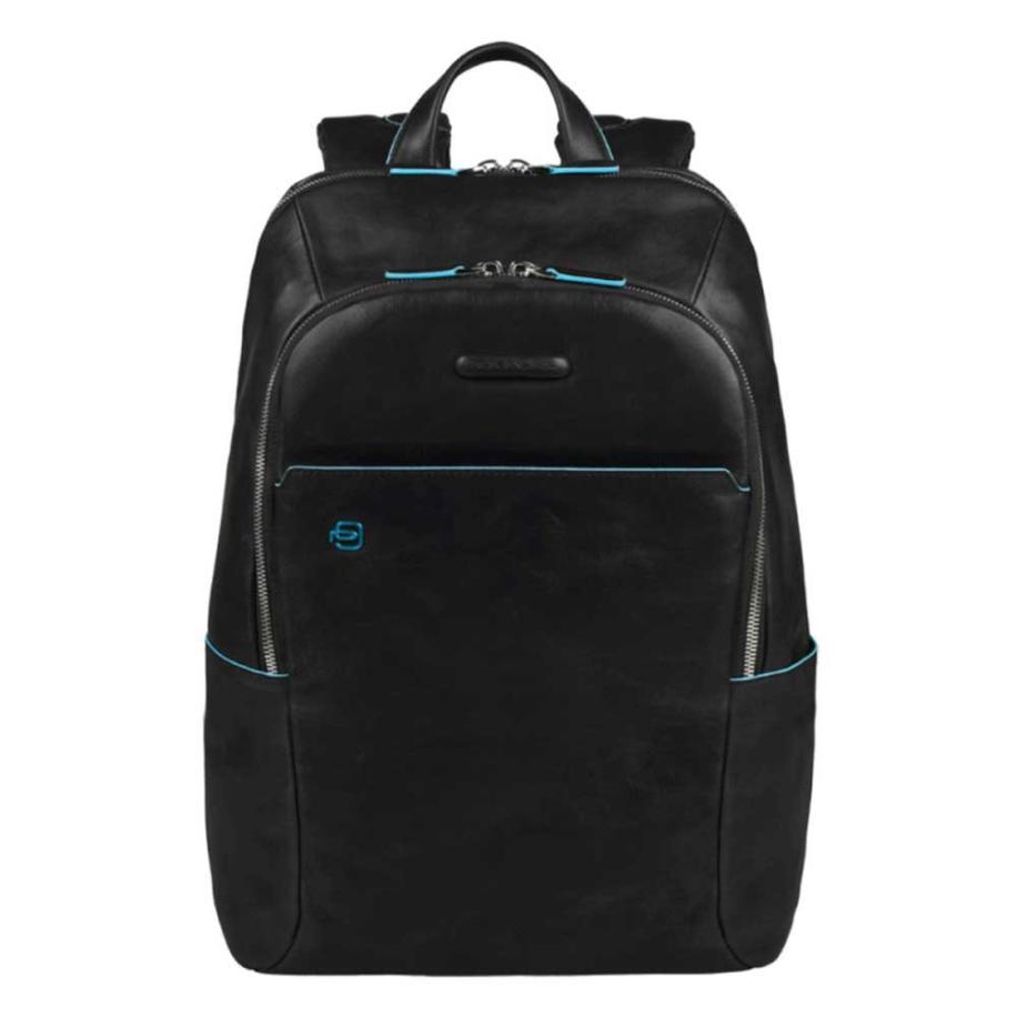 Piquadro Blue Square Backpack black Zwart