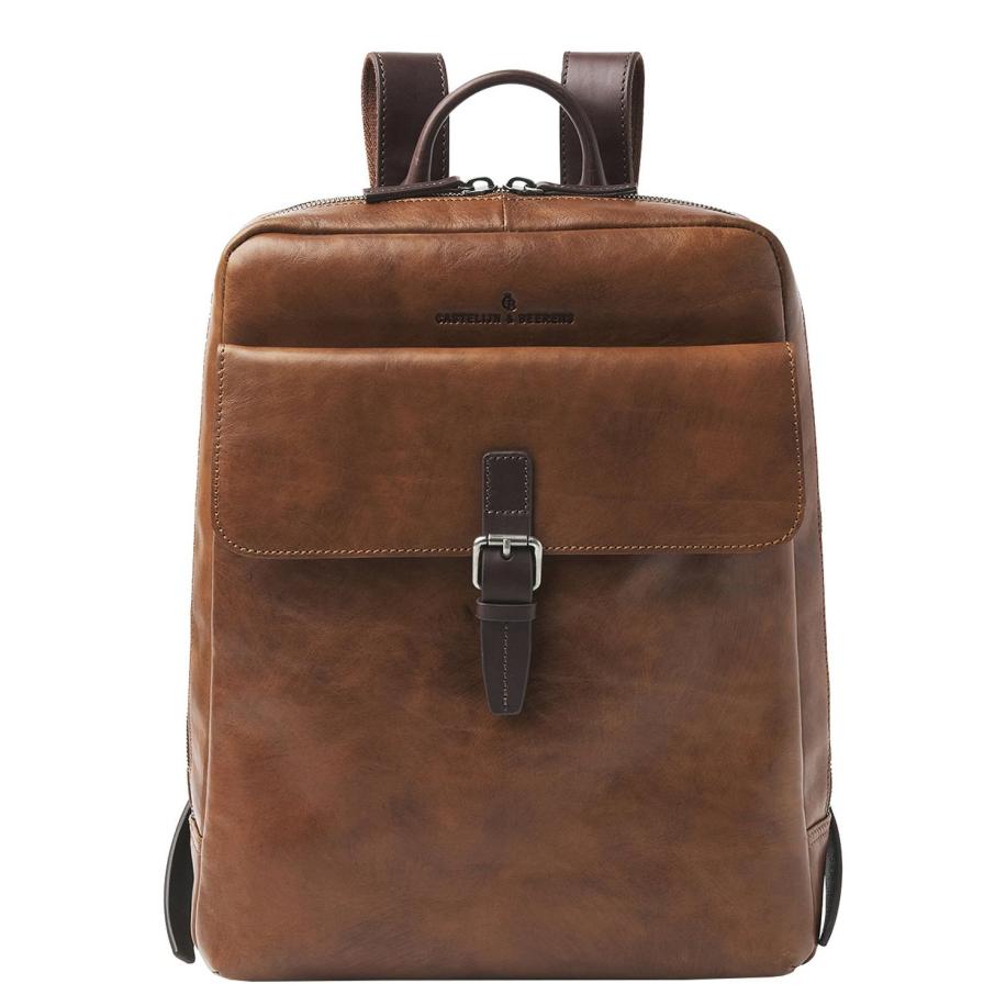 Castelijn & Beerens Rien Laptop Rugzak 15.6 natural Bruin