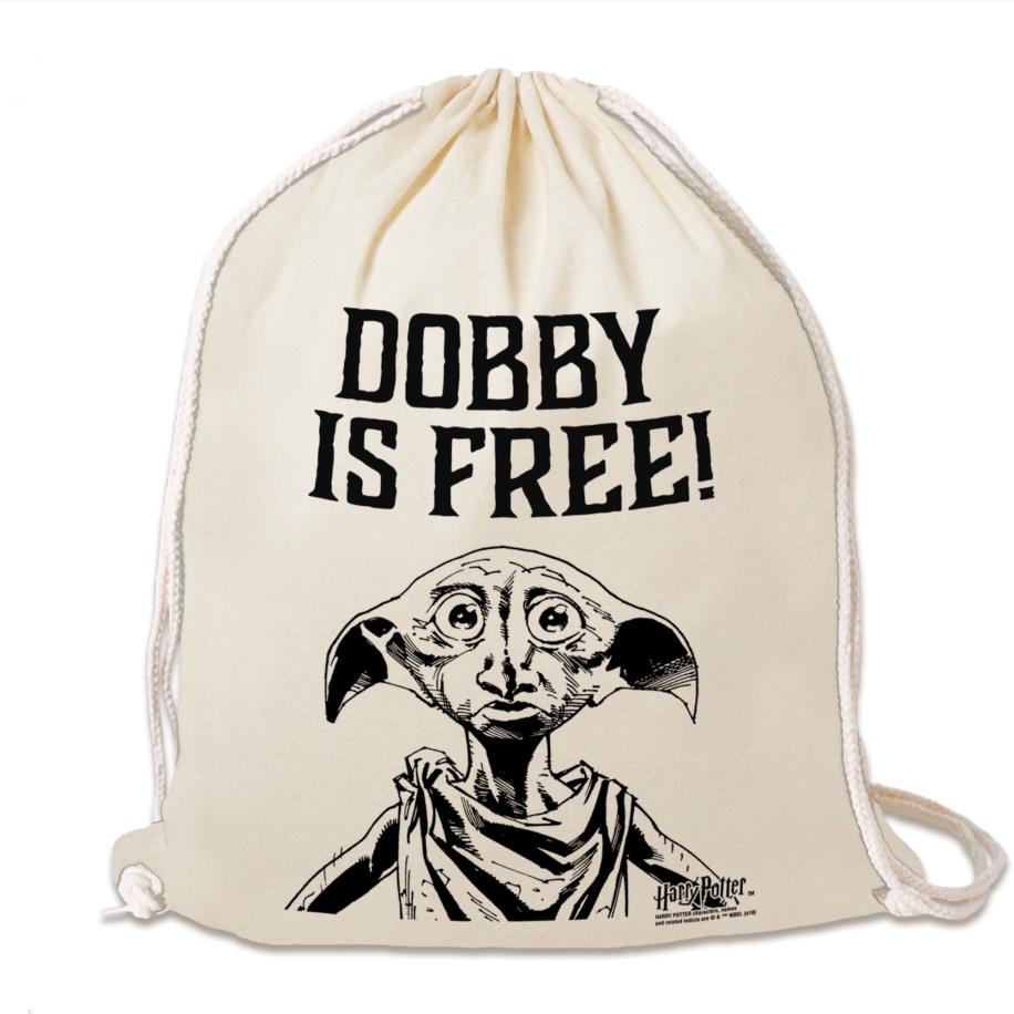 LOGOSHIRT Gymtas Harry Potter - Dobby Is Free offwhite Wit
