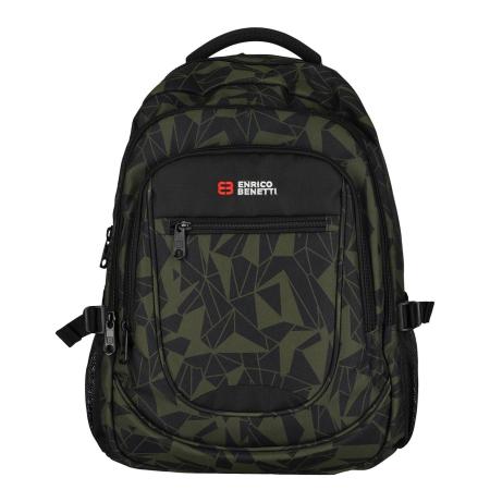 Enrico Benetti Santa Cruz 17.3 Laptop Rugtas olijfgroen Laptoprugzak