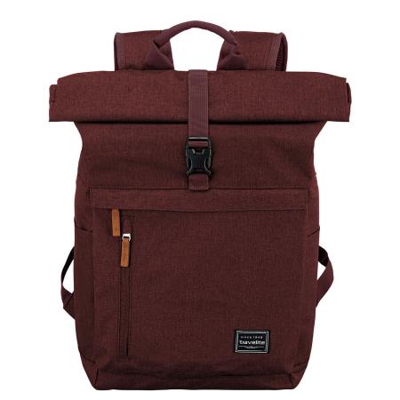 TRAVELITE Rugzak cognac / donkergrijs / bordeaux / wit