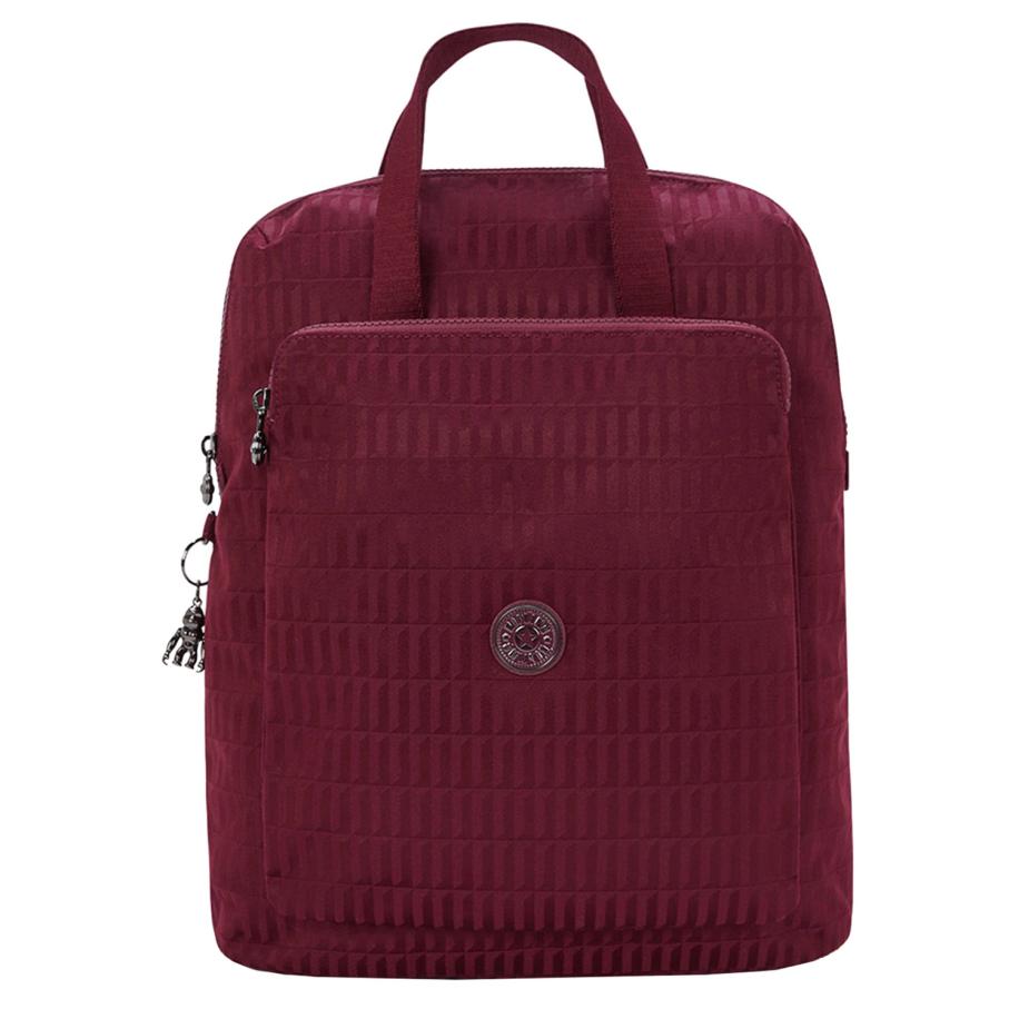 Kipling Kazuki ej maroon tile jacquard Bruin
