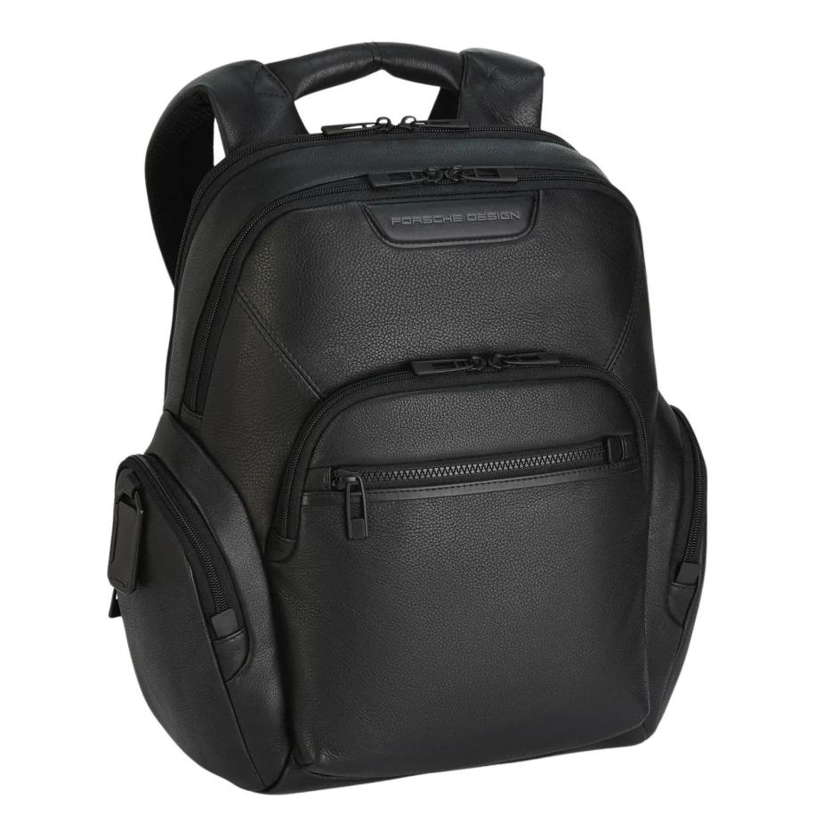 Porsche Design Roadster Leather Evo Backpack S black Zwart