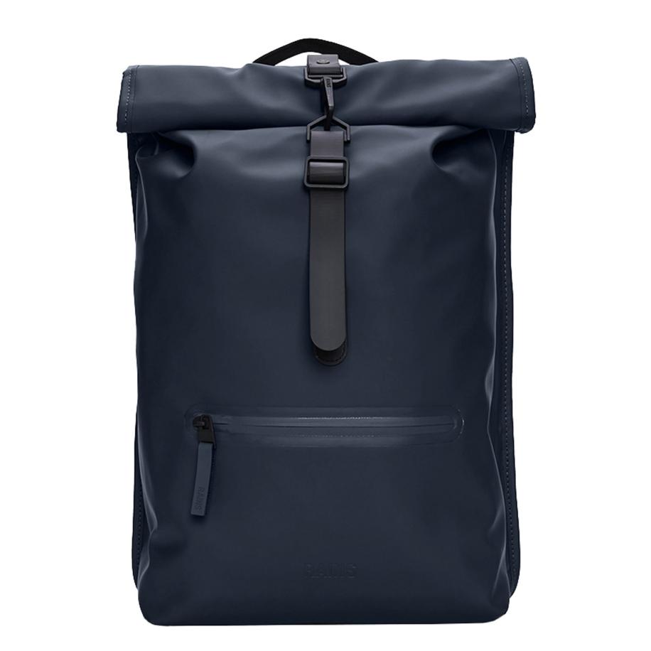Rains Rolltop Rucksack W3 navy Blauw