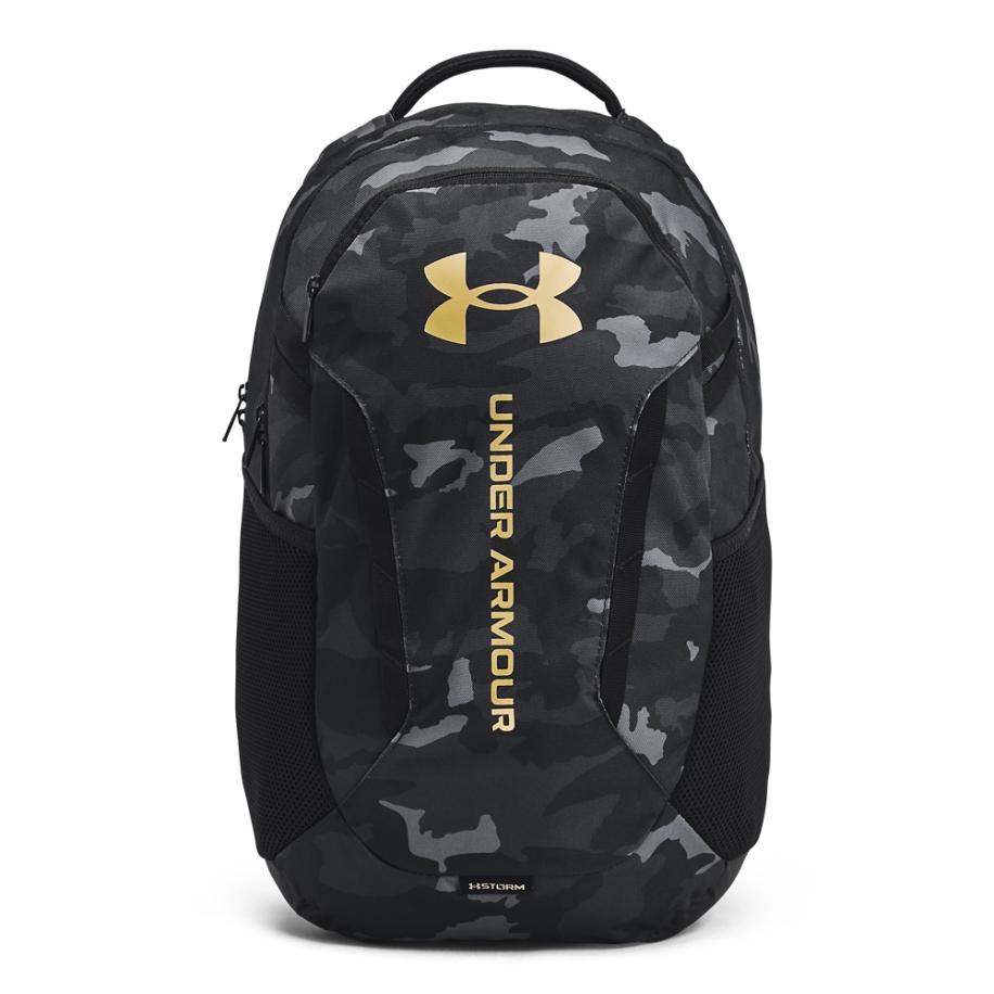 Rugzak Under Armour Hustle 6.0 Zwart / Zwart / Metalen Goud ÉÉN MAAT Zwart
