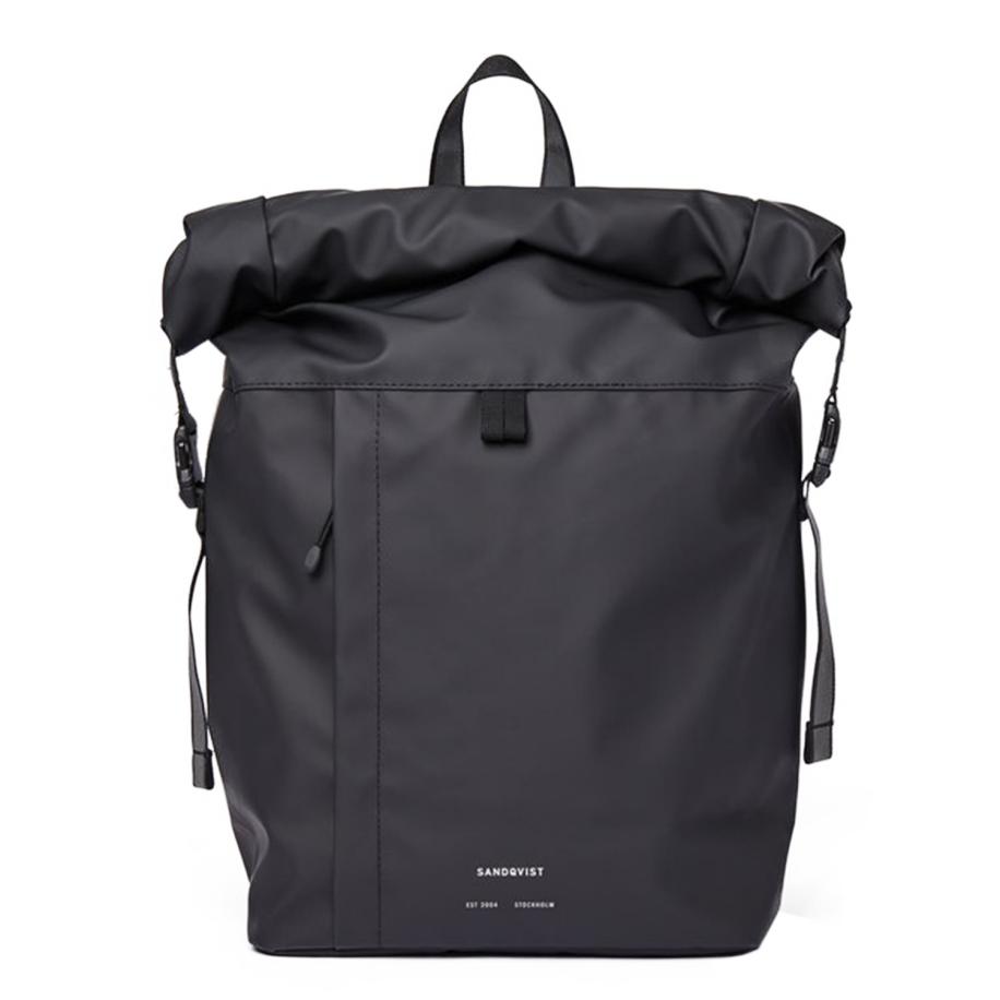 Sandqvist Konrad Backpack black Laptoprugzak Zwart