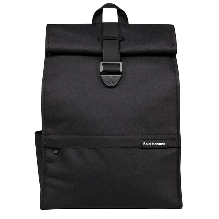 Bold Banana Roll Top Backpack big black backpack Zwart