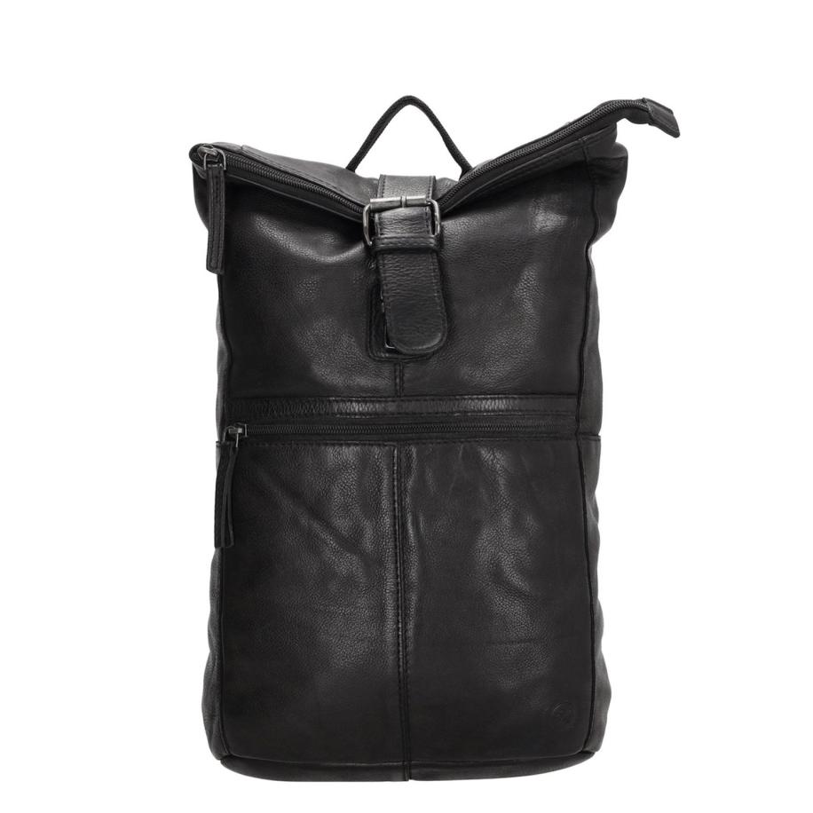 Hide & Stitches Paint Rock Rolltop Backpack black Zwart