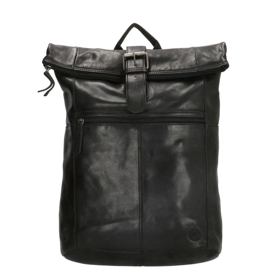 Hide & Stitches Paint Rock Rolltop Backpack 13.3 black Zwart