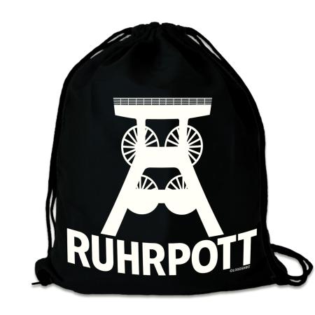 LOGOSHIRT Gymtas Ruhrpott zwart