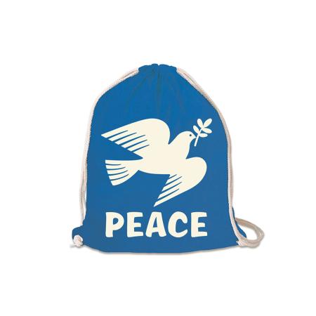 LOGOSHIRT Gymtas Peace - Friedenstaube blauw