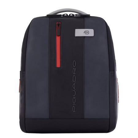 Piquadro Urban Leather Computer Backpack 14 grey/black