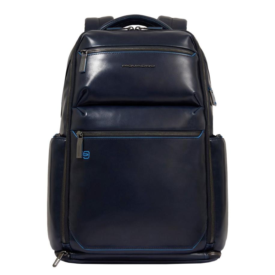 Piquadro B2 Laptop Backpack Large 15.6 blue Blauw
