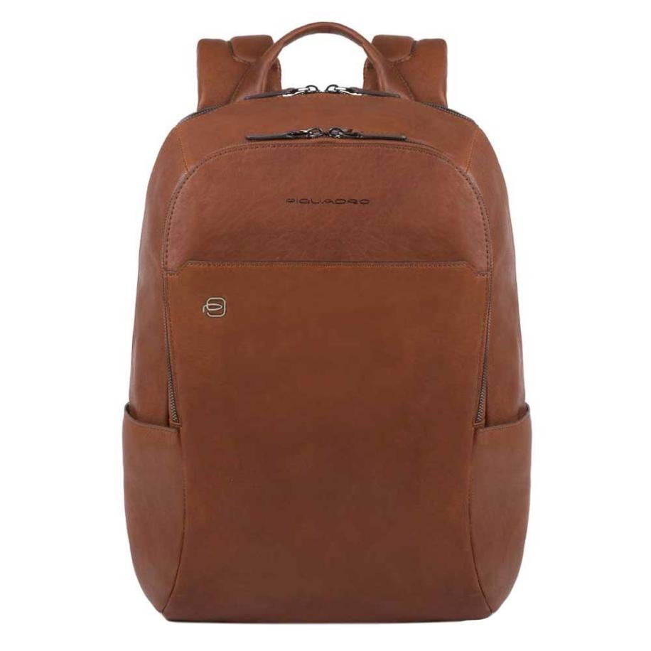 Piquadro Black Square Computer Backpack with iPad Compartment tobacco Bruin