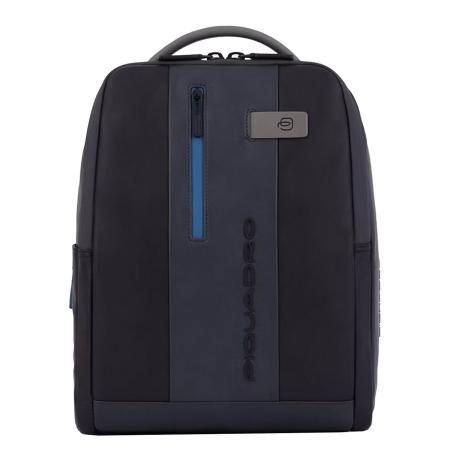 Piquadro Urban Leather Computer Backpack 14 black/grey