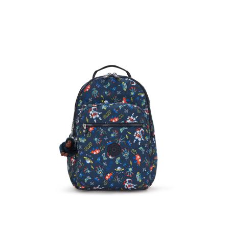 Kipling KIPLING Rugzak Seoul Lap navy / royal blue/koningsblauw / donkergeel / lichtgrijs