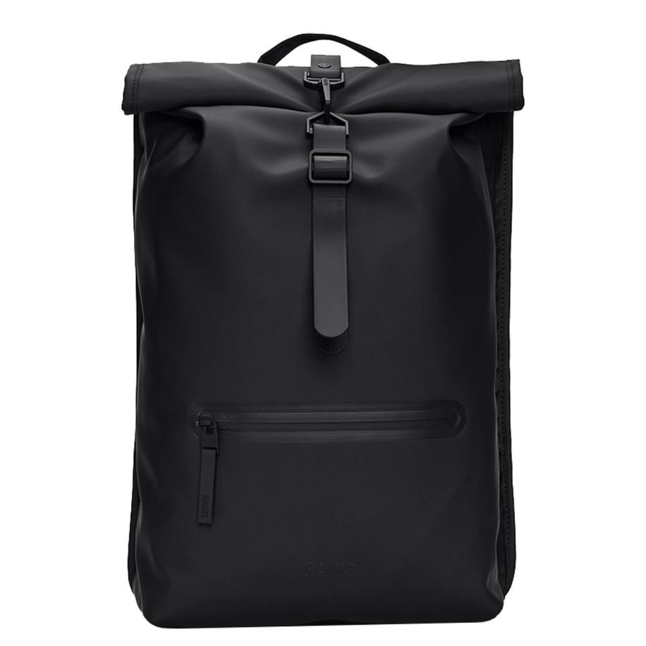 Rains Rolltop Rucksack W3 black Zwart