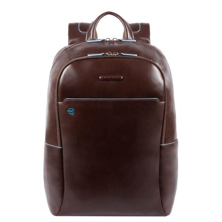 Piquadro Blue Square Computer Backpack with iPad Compartment dark brown