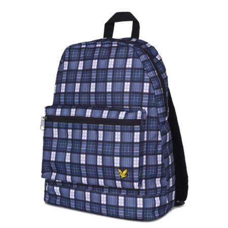 Lyle & Scott Check Backpack dark navy