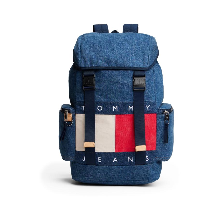 Tommy Jeans Tommy Jeans Rugzak crème / blauw denim / rood -