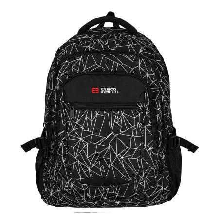 Enrico Benetti Santa Cruz 17.3 Laptop Rugtas zwart wit Laptoprugzak