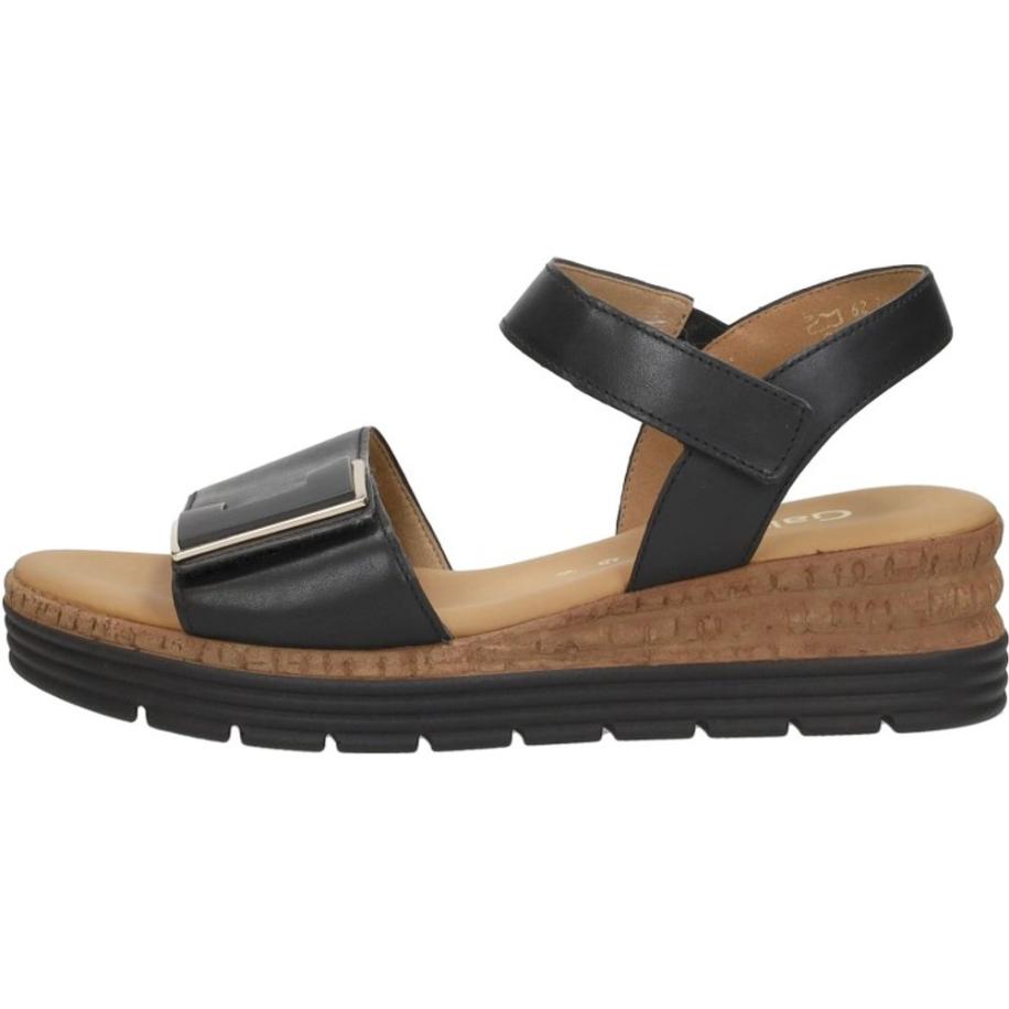 Gabor - Sandalen Plat Zwart