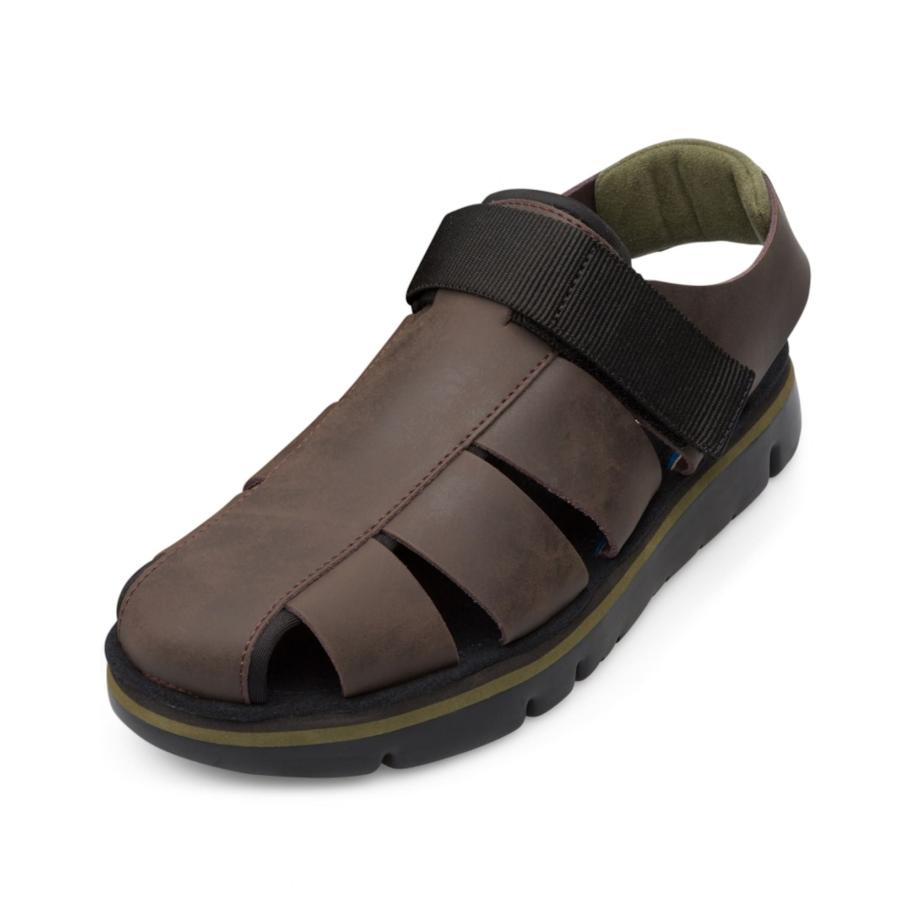 Camper CAMPER Sandalen Oruga donkerbruin / groen / zwart -