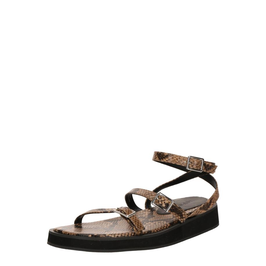 Topshop TOPSHOP Sandalen met riem Jake beige / zwart -