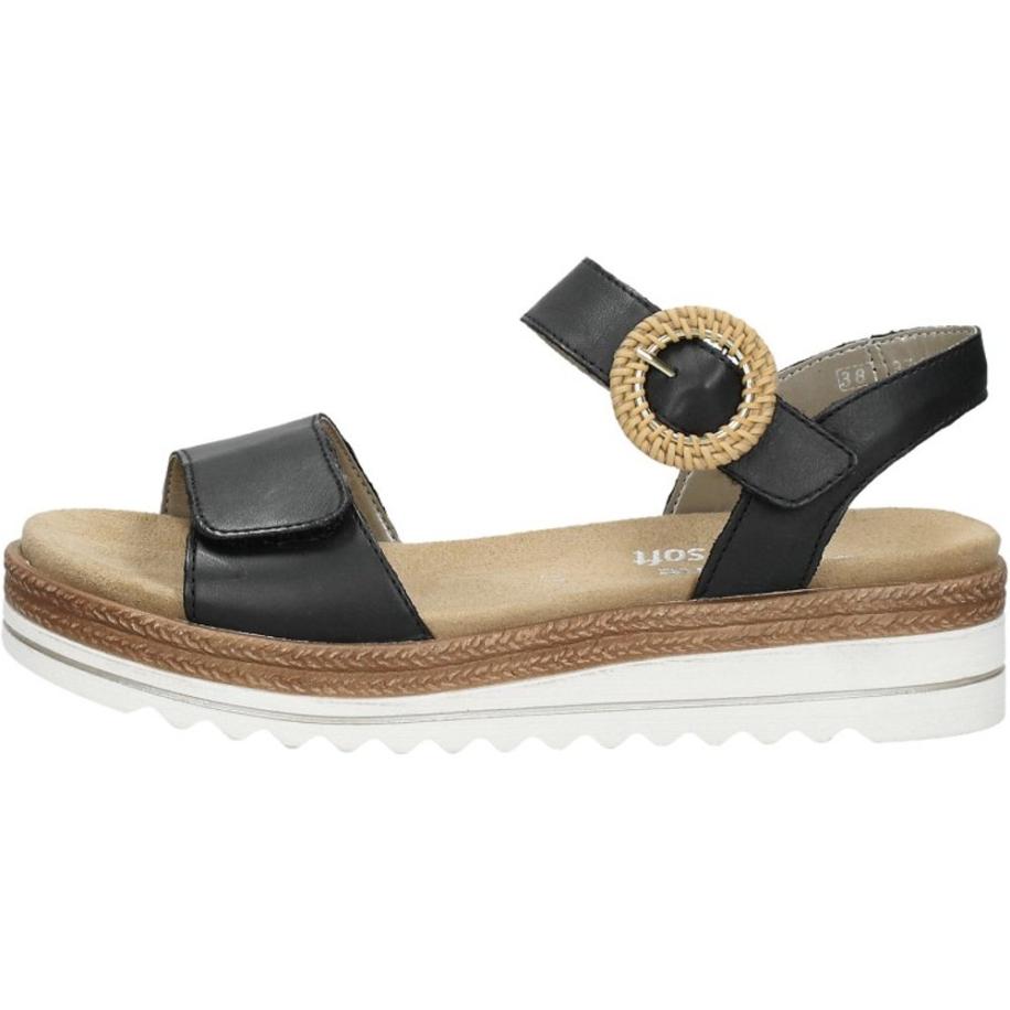 Remonte - Sandalen Plat Zwart