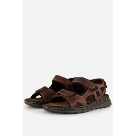 Outfielder Sandalen bruin Leer