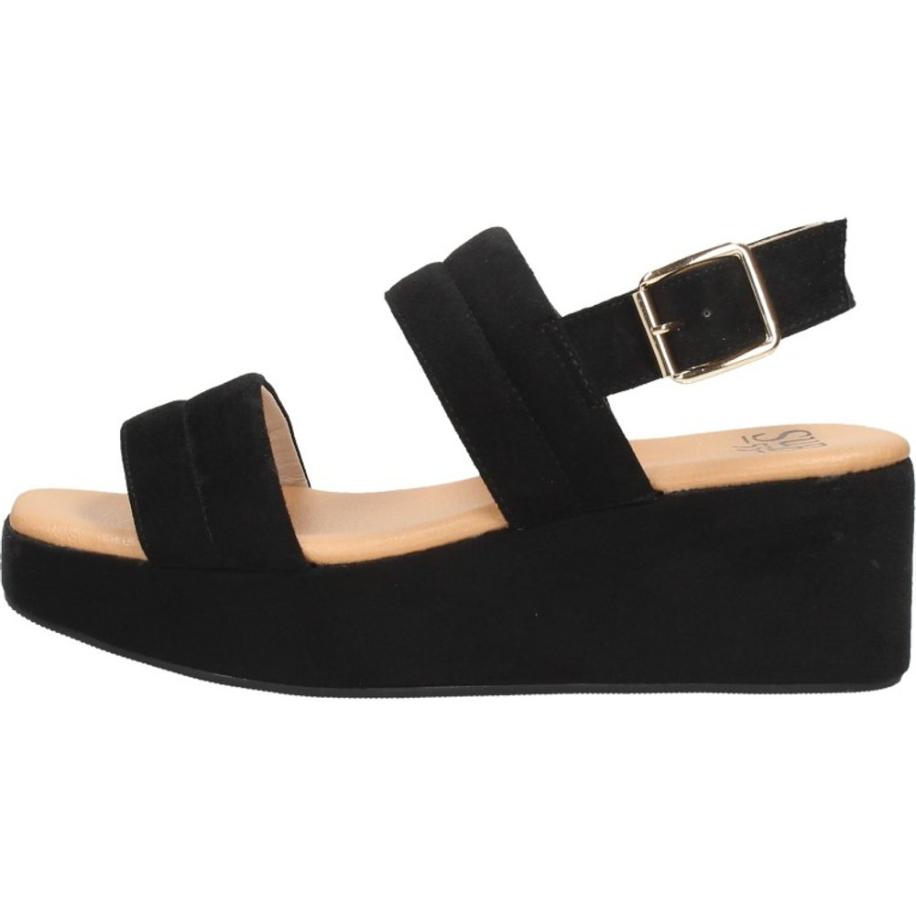 Sub55 - Sandalen Hak Zwart