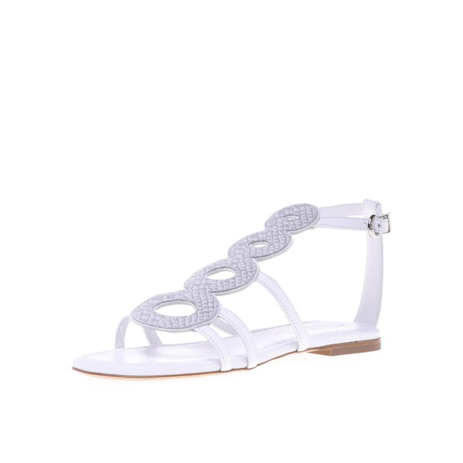 Baldinini BALDININI Sandalen met riem Lizard wit -