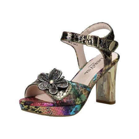 Laura Vita Laura Vita Sandaal azuur / brons / lichtgroen / lichtrood