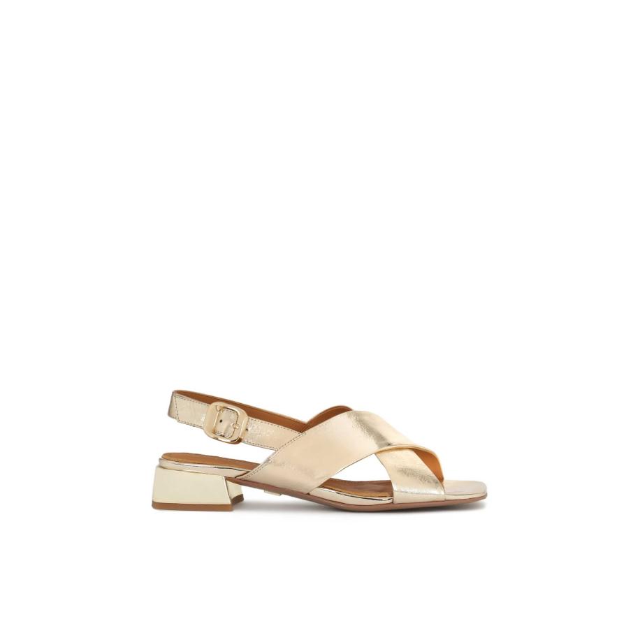 Kazar Kazar Sandalen met riem goud -