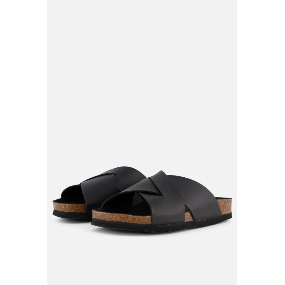 Scholl Vivian Slippers zwart Synthetisch Zwart