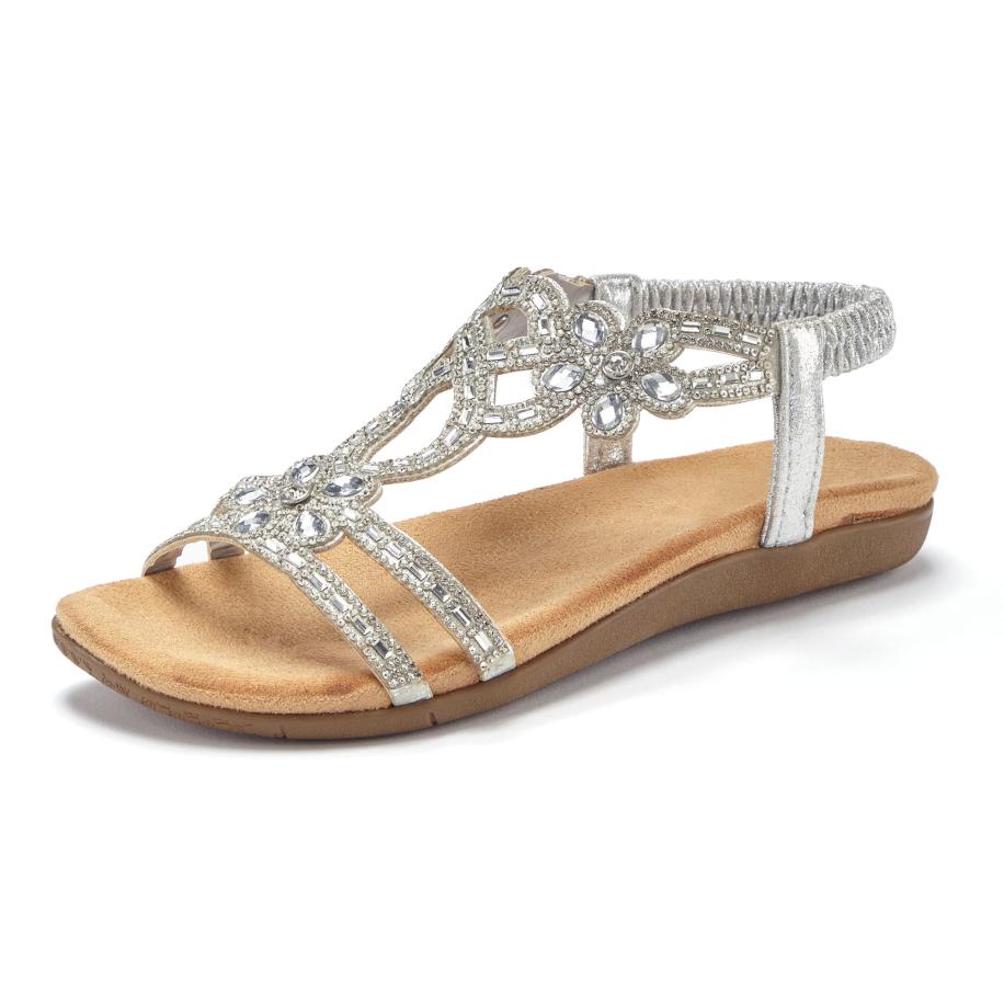 VIVANCE VIVANCE Sandalen met riem zilver -